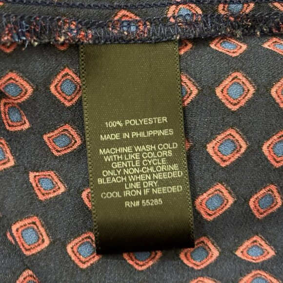 Express Women Button Down The Portofino  Shirt Size Small Dark  Purple Tones - Picture 6 of 10